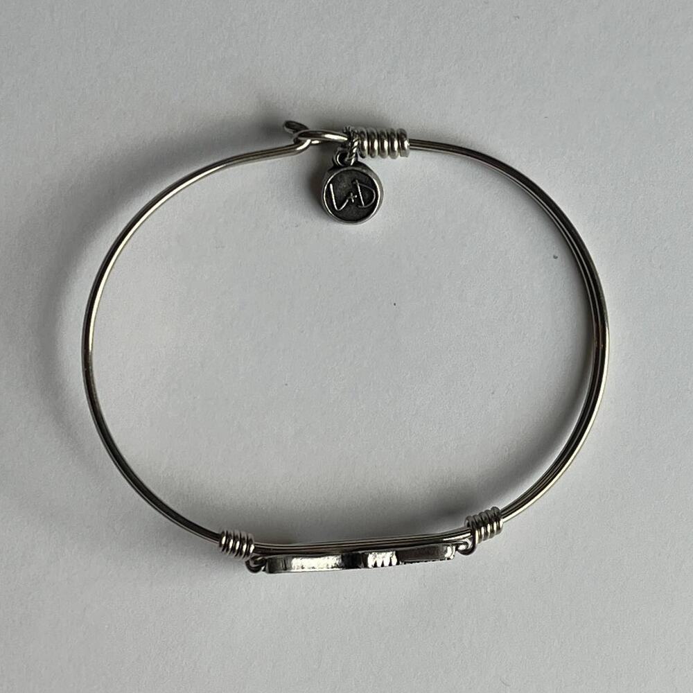 Luca + Danni Women's Hair Stylist Silver Metal Bangle Bracelet - Picture 2 of 7